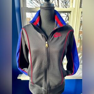 Vintage Nike Track Jacket in Black, Blue & Red